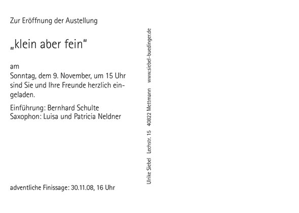 klein aber fein Postkarte